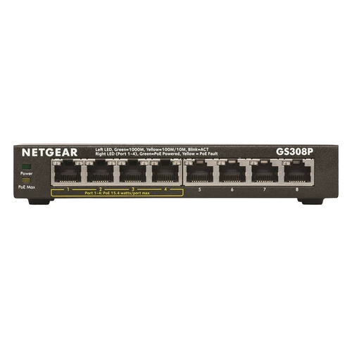 Spot Network Net Netgear GS308P 8 Gigabit POE Switch 1000M 4 Port Port AP камера питания питания питания питания питания питания