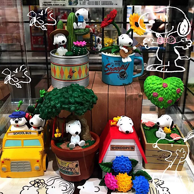[现货 日本snoopy限定盲盒！植物系列～超级可爱盆栽造型摆件！]