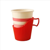 Чашка тоже во время чашки с чашкой, установленной толстым пластиковой чашкой, обороня, горячая рука, горячая рука, творческая бумажная чашка мост общая базовая чашка