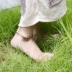 Vintage phong cách dân tộc thiết kế ban đầu chuông boho vòng chân gốm gốm dệt vòng tay mùa hè lắc chân Vòng chân