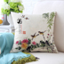 Meilan tre và hoa cúc mực Trung Quốc sofa bông và vải lanh gối phòng trà Trung Quốc gió đệm văn phòng bay gối tựa lưng gối tựa ghế sofa Trở lại đệm / Bolsters
