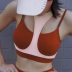 Thể thao màu cam đồ lót của phụ nữ chạy yoga vest tập thể dục áo ngực chống sốc thu thập khuôn mẫu chống võng áo ngực