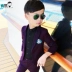 Mùa thu đông 2018 mới quần áo trẻ em Hàn Quốc bé trai phù hợp với bộ đồ trẻ em phù hợp với bé trai váy hoa bé gái