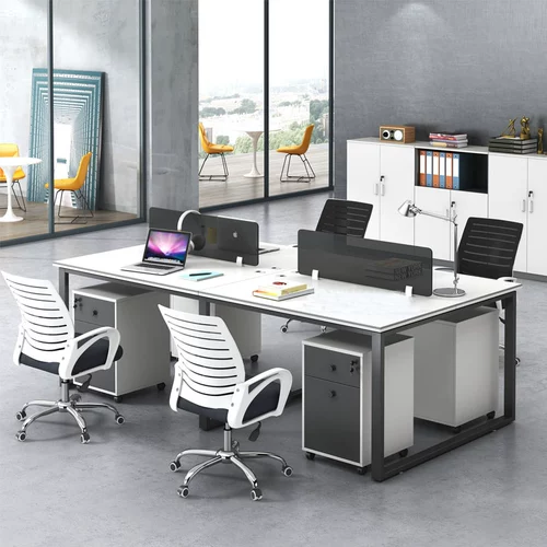 Стол работников Простые и современные 4 человека в офисной мебели Фрошан