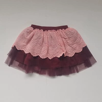 C0203 Jujube красная кружевная юбка