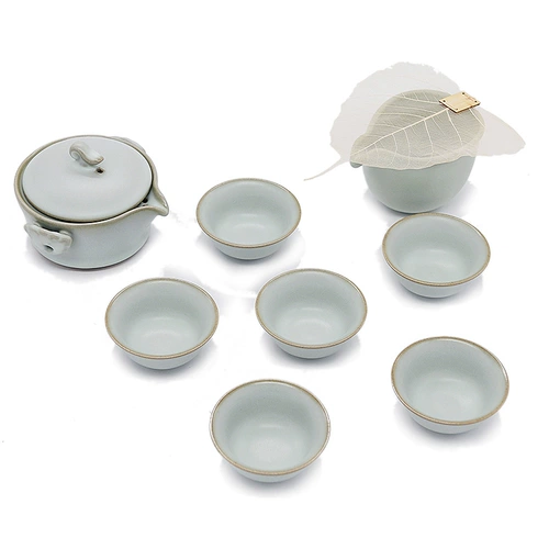 Tao Shengju Ru Kiln Tea Set Set деревянный чайный диск.