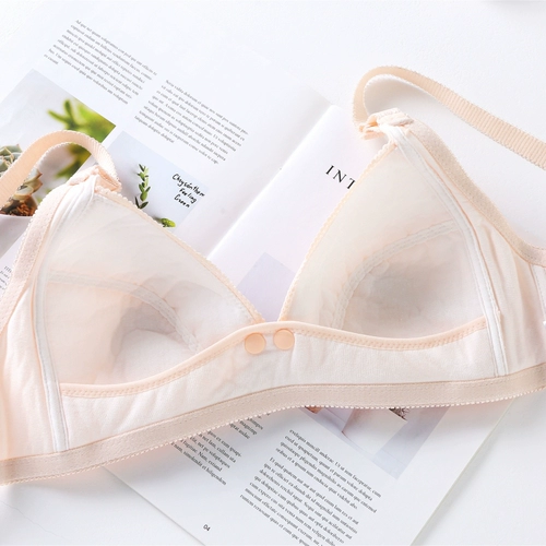 Ультратонкий тонкий поролоновый бюстгальтер без косточек для кормящих грудью, хлопковое поддерживающее нижнее белье, бюстгалтер для беременных, большой размер