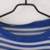 Milan Tuyên Bố Z8007 văn học kích thước lớn vòng cổ lỗ sọc bảy điểm rơi vai tay áo len phụ nữ 2018 mùa hè áo len đôi Vòng cổ áo len