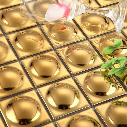 Керамическая мозаичная плитка фоновая стена гальваническая шляпа выпуклый лицо золото серебро серебро семицветная сумка KTV Стоиль