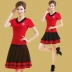 Yan Wang 2019 vuông nhảy trang phục phù hợp với mùa hè mới tay áo ngắn trung niên khiêu vũ quần áo trang phục - Khiêu vũ / Thể dục nhịp điệu / Thể dục dụng cụ giày múa cho bé gái Khiêu vũ / Thể dục nhịp điệu / Thể dục dụng cụ