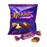 Россия импортировал KDV Purple Sugar 1000 г миндалин хрустящий бутерброд шоколад, новогодние товары, свадебная свадьба конфеты бесплатная доставка