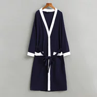 Nhật bản kimono áo choàng tắm nam cotton gown mùa hè phần mỏng dài tay áo choàng tắm nam mùa xuân và mùa thu đồ ngủ XL đồ ngủ mùa đông
