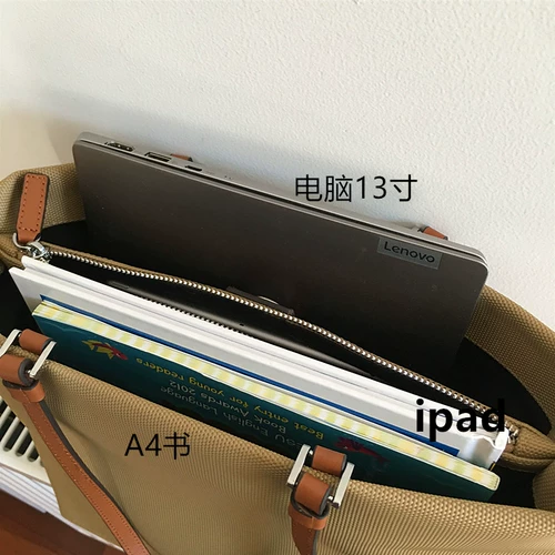 Групный зерновой нейлон Оксфорд с кожаной сумкой из одной плечевой тота