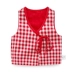 Quần áo trẻ em mùa xuân và bộ đồ mùa thu 2019 mới cho bé gái vest bé trai áo vest phần lưới màu đỏ cho bé quần áo mùa hè - Áo ghi lê áo gile nhung trẻ em Áo ghi lê