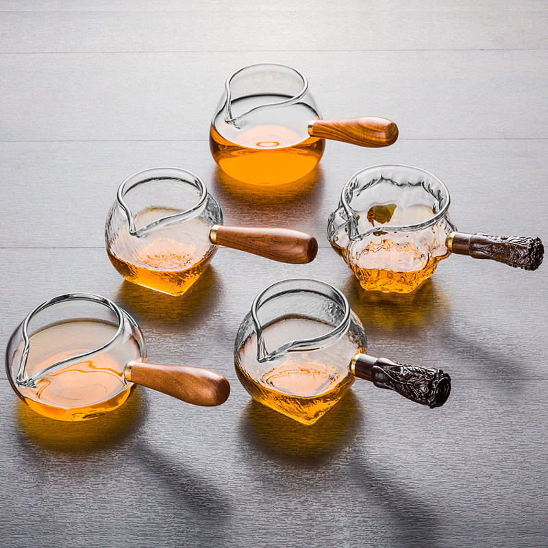 加厚耐热玻璃大小号分茶器茶具