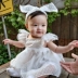 Bé Xiêm váy nữ mùa hè leo phù hợp với Hàn Quốc mua bé bướm ăn mặc công chúa hayi trăm ngày tiệc romper