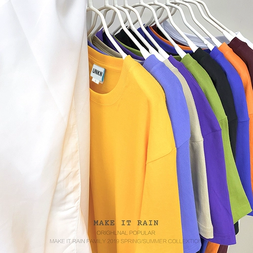Брендовый цветной летний жакет, хлопковая футболка с коротким рукавом, популярно в интернете, круглый воротник, в западном стиле