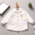 Trai áo sơ mi trắng dài tay cotton và linen cotton cơ sở 2018 áo trẻ em 1-3-5 tuổi mùa xuân và mùa thu nam bé Áo sơ mi