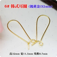 Корейские золотые серьги, 32mm