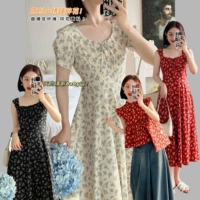 Оригинальное платье без рукавов, французский стиль, в цветочек, китайский стиль