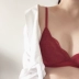 Bralette Pháp siêu mỏng không có vòng thép áo ngực tam giác cup ren cô gái mềm cup sexy mỏng belt bikini