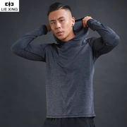 Mùa thu và mùa đông dài tay T-Shirt trùm đầu áo len nam thể dục phù hợp với đào tạo thể thao giản dị áo sơ mi phần mỏng thoáng khí đàn hồi
