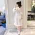 Áo bà bầu mùa xuân mẫu thời trang 2019 phiên bản Hàn Quốc mới của áo thêu rộng cỡ lớn trong phần dài của váy bà bầu - Áo thai sản Áo thai sản