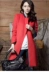 Phiên bản hàn quốc mùa đông 2019 mới dành cho nữ thân hình thon dài phần OL chuyên nghiệp áo khoác len đỏ dày - Áo khoác dài Áo khoác dài