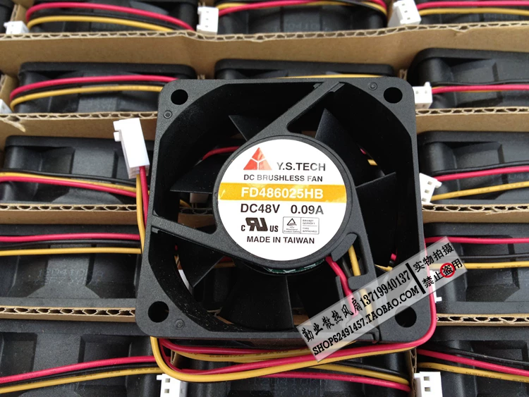 New Yuanshan Y.S.TECH FD486025HB 6025 6CM 0.09A 48V три-чный вентилятор