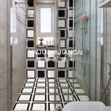 Черно -белая плитка Nordic в стиле ванной комнаты кухонная плитка плитка плитка балконы плитка настенные плитка 300 нарезанные цветочные кирпичи