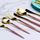Португальский Гоа, тот же западный посуда, нож и вилка костюма порошкообразной золотой десерт ложки кофейная ложка.
