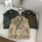 Boy plus vest nhung 2018 mùa đông phiên bản mới của Hàn Quốc quần áo trẻ em dày vest ấm áp nhỏ vest da trẻ em