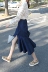 Mùa xuân và hè 2019 phiên bản Hàn Quốc của chiếc váy xẻ hông váy xòe trong phần dài váy đuôi cá cao nữ qua váy denim đến đầu gối - Váy