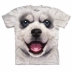 Mỹ The Mountain puppy in bông 3D vòng cổ đáy áo sơ mi couple t-shirt in ấn triều thương hiệu ngắn tay áo