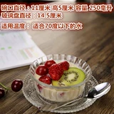 Стеклянная десертная стеклянная чаша, посуда для мороженого
