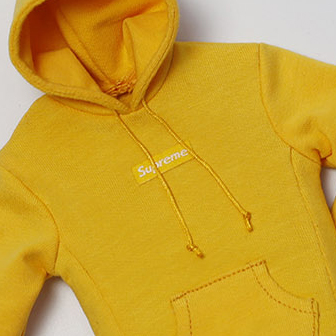 Yellow1 / 6 trend male Man soldier Model parts 12 inches Movable image Plastid clothes Sweater hoodie  loose coat ht
