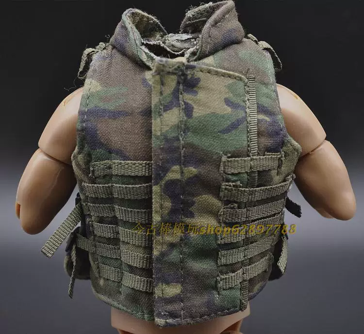 Современная камуфляжная боевая жилетка, масштаб 1:6, солдат