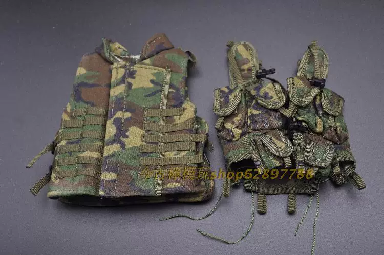 Современная камуфляжная боевая жилетка, масштаб 1:6, солдат