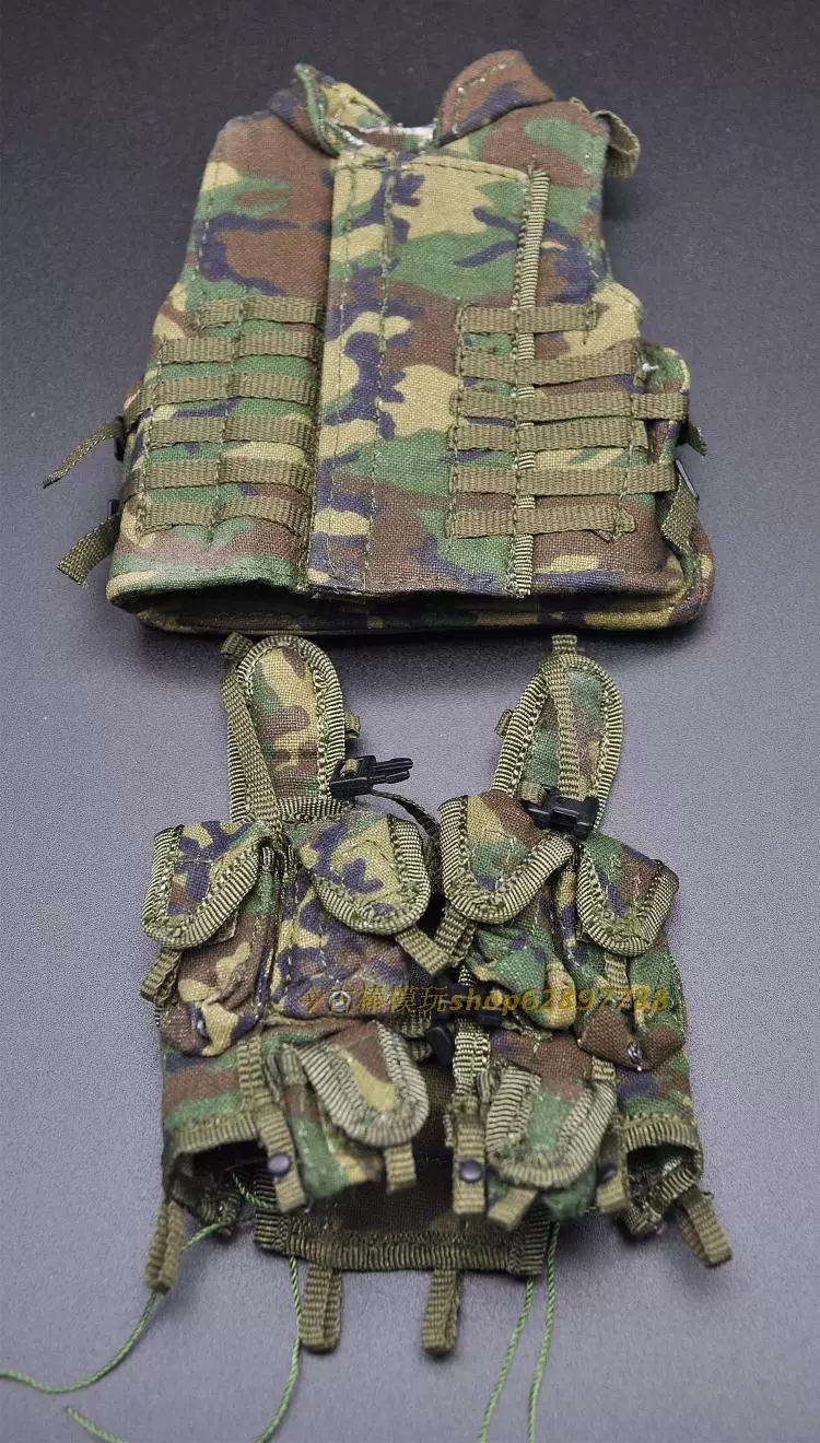 Современная камуфляжная боевая жилетка, масштаб 1:6, солдат