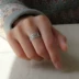 Bạc 925 sterling Thái ánh sáng sang trọng thời trang cổ điển nhẫn rỗng cho nam và nữ mẫu đơn giản nhẫn chỉ số nhẫn ngón tay - Nhẫn