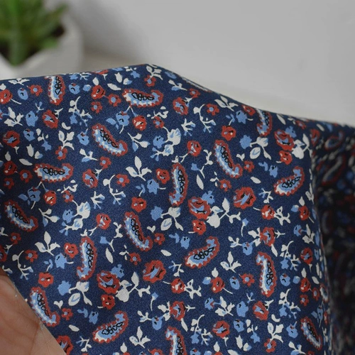 Японская ретро хлопковая ткань, рубашка, пижама, цветочный принт