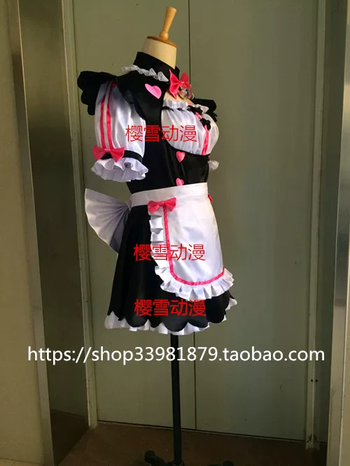 Косплей-костюм (Nekopara Chocolate) плотный атлас, костюм горничной полный комплект, на заказ