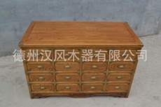 В аптечке 古典水曲柳中药调剂台 德州汉风木器专业生产中药橱柜