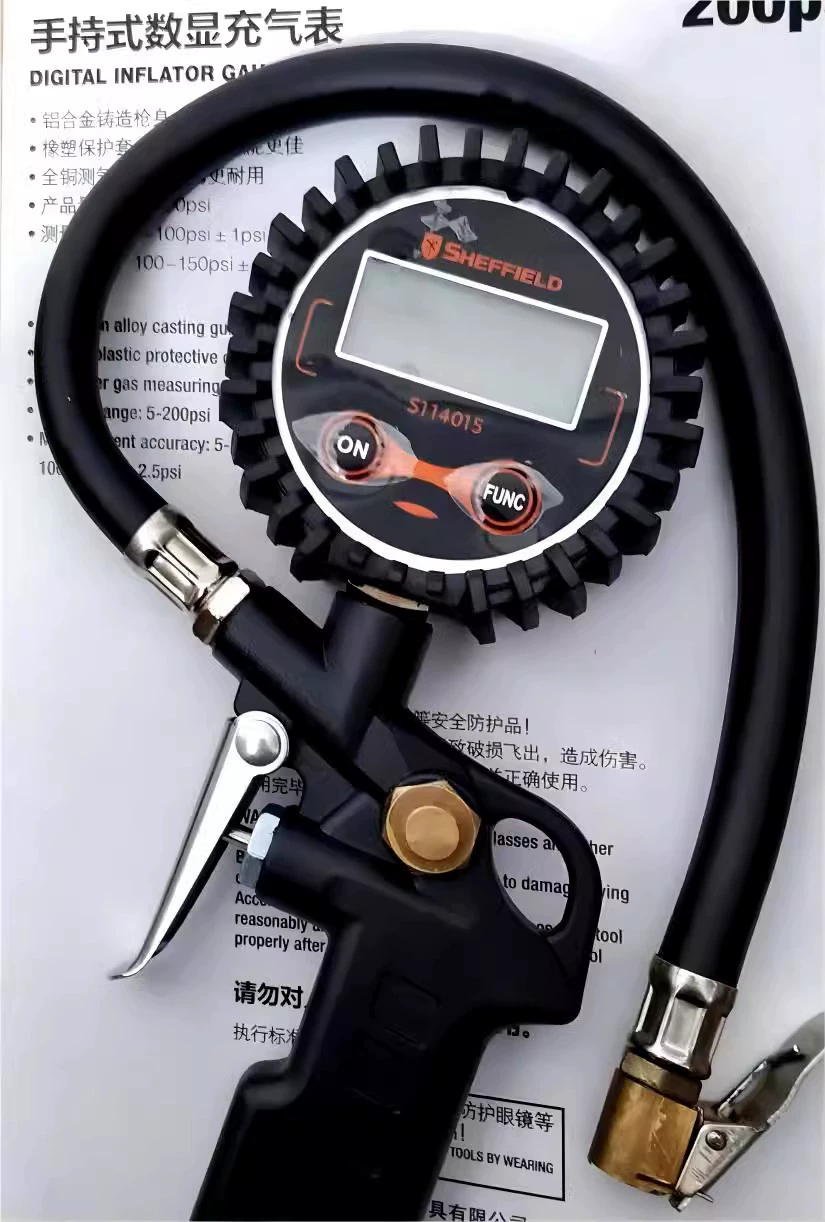 máy đo áp suất lốp ô tô Khiên thép S114013/S114011 Loại súng cầm tay Màn hình kỹ thuật số Máy đo bơm hơi Máy đo áp suất lốp ô tô chính xác cao đồng hồ đo áp suất lốp ô tô thiết bị đo áp suất lốp ô tô 