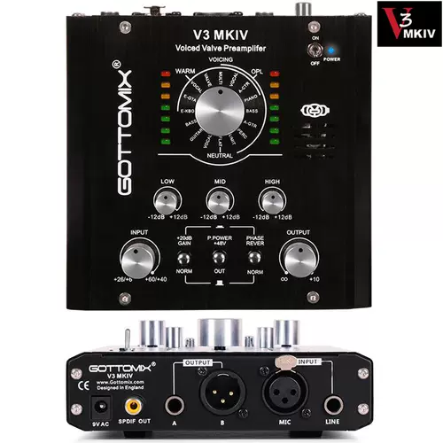 Gottomix Tubepre v3 Mkiv модернизированное одноканальное усилитель микрофона/разговор с электронными трубками/разговор