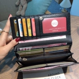 Бумажник, сумка через плечо, вместительный и большой кошелек, ультратонкий изысканный модный картхолдер, премиум класс, из натуральной кожи