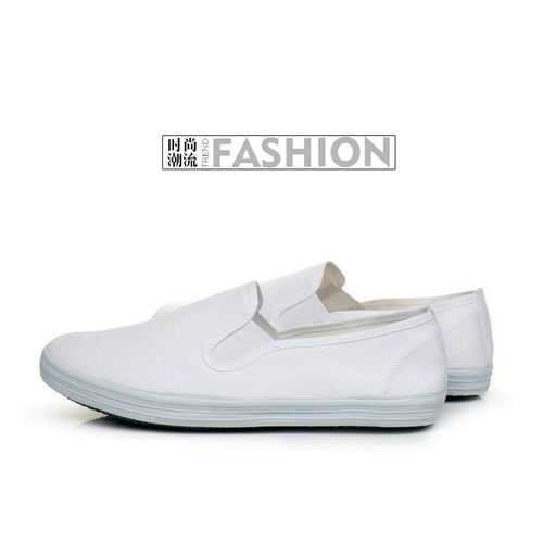 Рабочая обувь пищевой фабрики, летняя чистая обувь для рабочих мастерских на одной ноге, дышащая, впитывающая пот, маленькая парусиновая обувь из белой ткани.