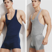 69 xu hướng của nam giới cotton boxer thể thao đáy đồ lót căng thể dục nhà sexy bodysuit onesies