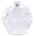Trẻ em dài tay áo sơ mi trắng trai tăng chất béo phiên bản áo sơ mi trắng máy chủ lưu trữ chất béo sinh viên bông hiệu suất quần áo