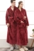 Mùa thu XL flannel vài chiếc áo choàng tắm áo choàng tắm phụ nữ cộng với bộ đồ ngủ dài bằng lông cừu dày đồ ngủ 2 dây Night Robe